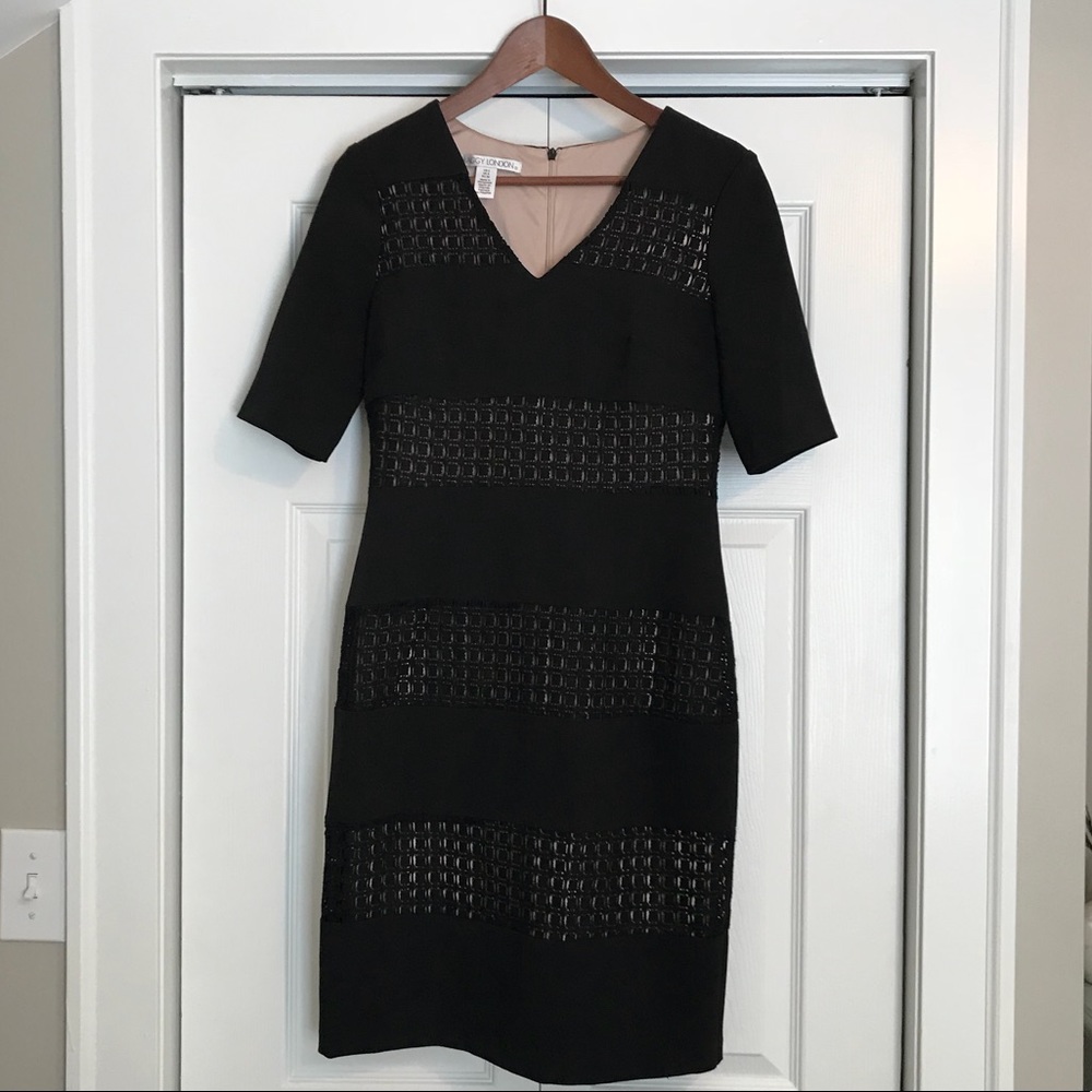 Maggy London black and cream dress size 4